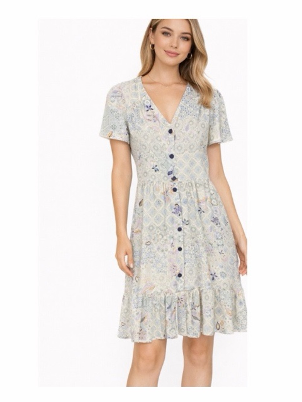 Monteau Floral Button Dress NWT‎